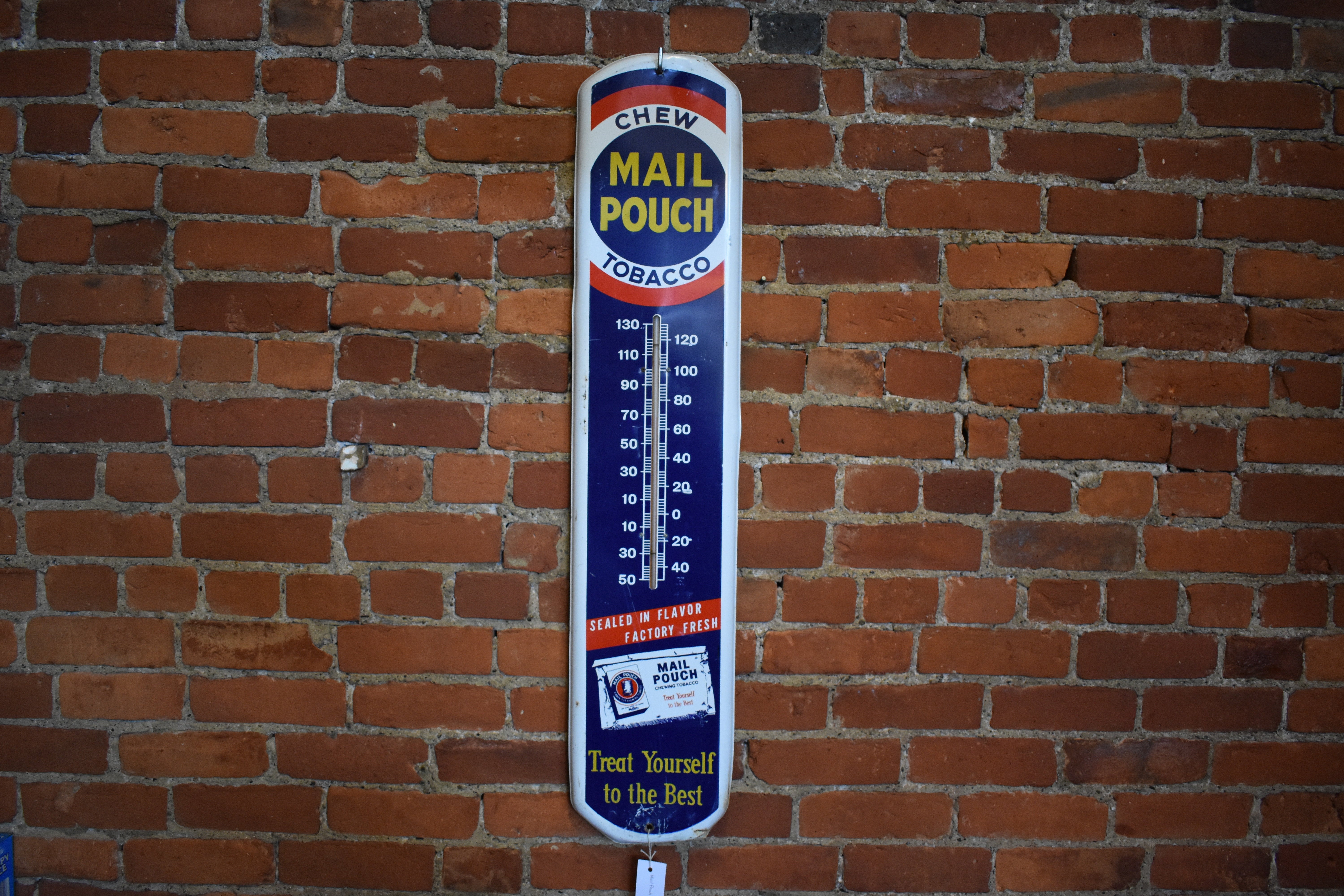 mail pouch tobacco sign thermometer Mail Pouch Tobacco Thermometer